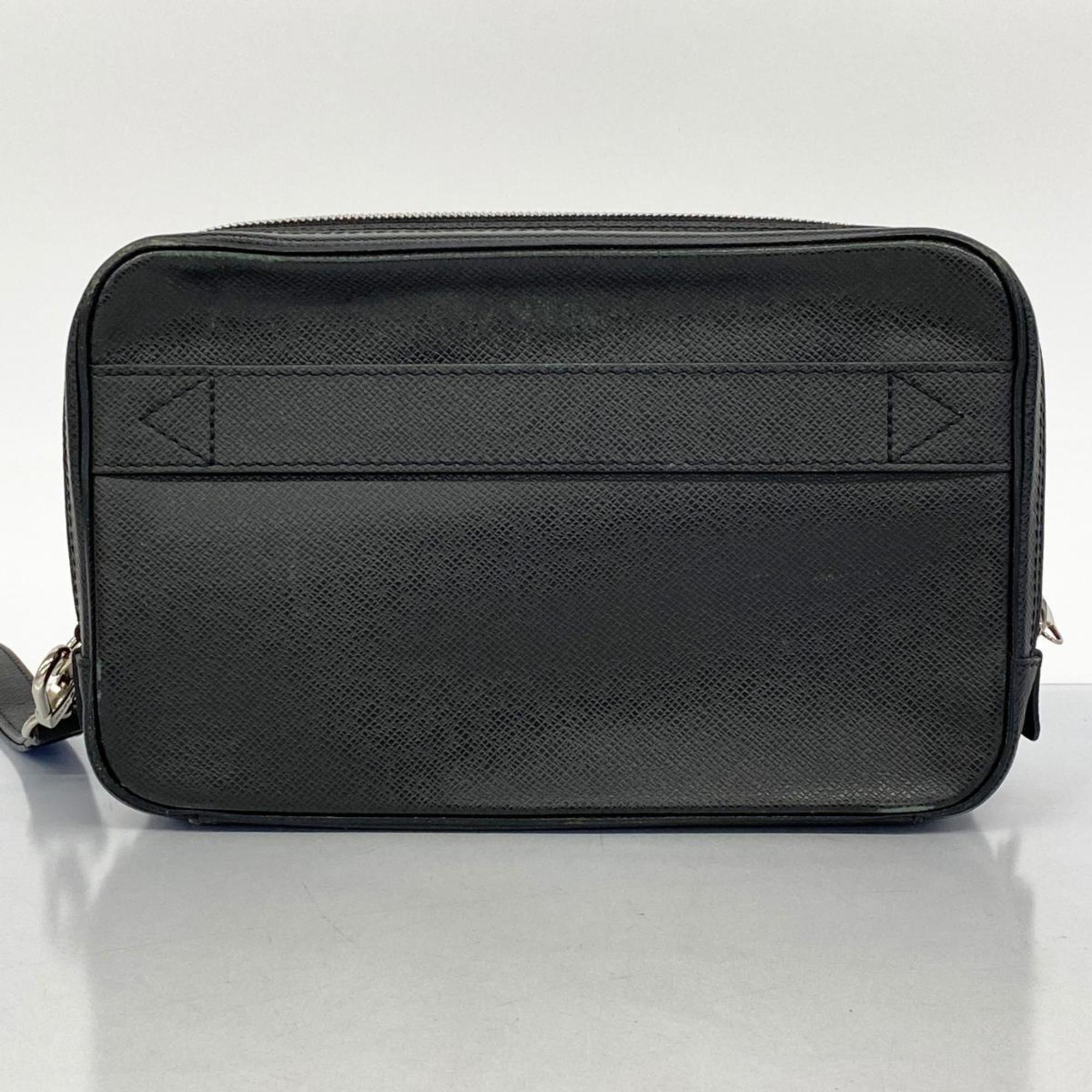 Louis Vuitton Clutch Bag Taiga Pochette Kasai M33409 Ardoise Men's