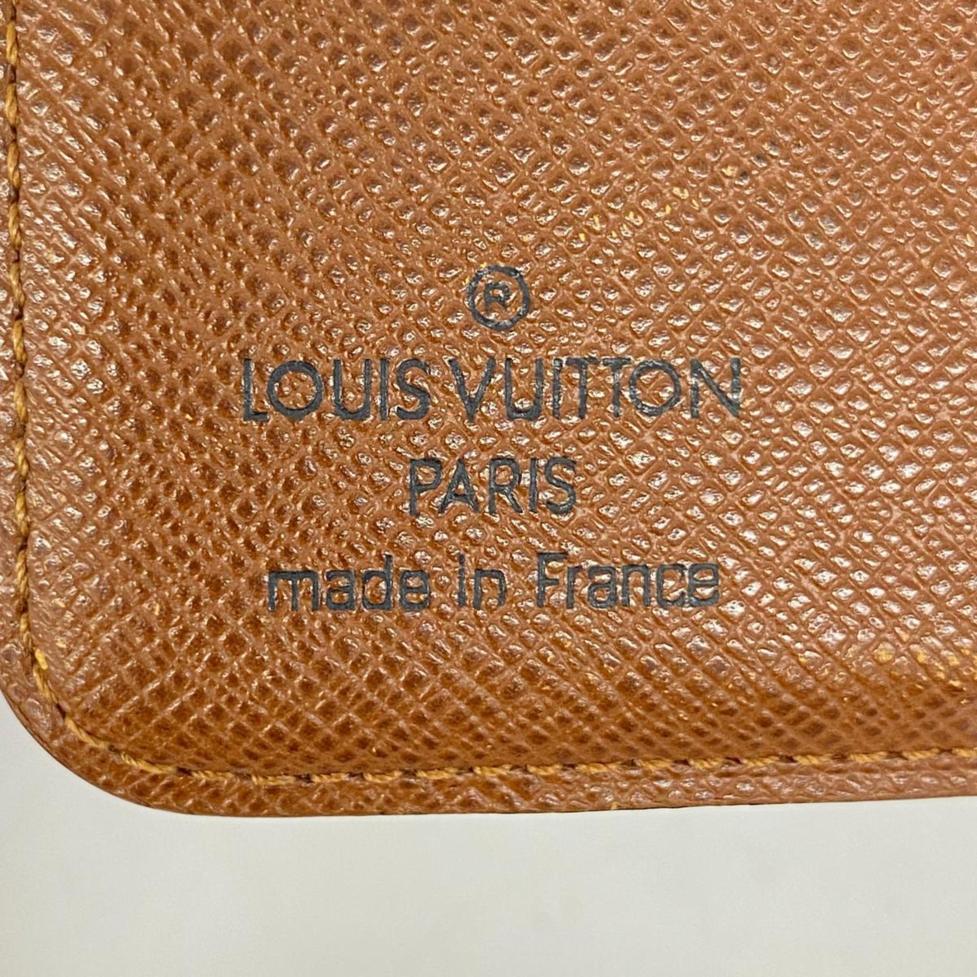 Louis Vuitton Wallet Monogram Compact Zip M61667 Brown Men's Women's