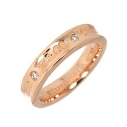 Tiffany & Co. 1837 Narrow Ring Diamond K18 PG Pink Gold 750