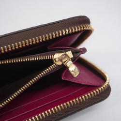 Louis Vuitton Long Wallet Monogram Portefeuille Clemence M60742 Brown Fuchsia Ladies