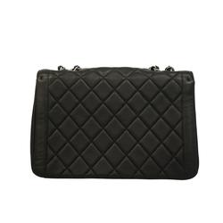 Chanel Shoulder Bag Deca Matelasse W Chain Lambskin Black Women's