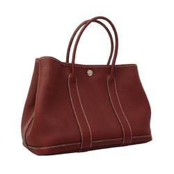 Hermes Tote Bag Garden TPM □M Engraved Negonda Rouge H Women's