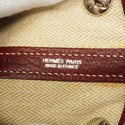 Hermes Tote Bag Garden TPM □M Engraved Negonda Rouge H Women's