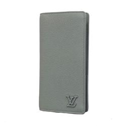 Louis Vuitton Long Wallet Aerogram Portefeuille Brazza NM M83385 Gris Colombe Men's