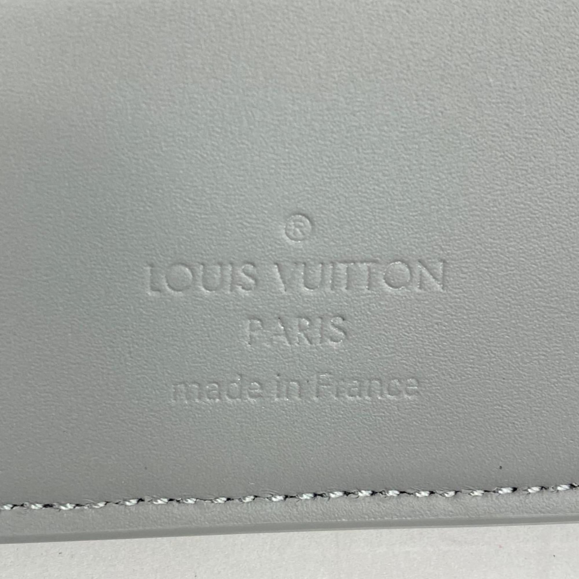 Louis Vuitton Long Wallet Aerogram Portefeuille Brazza NM M83385 Gris Colombe Men's