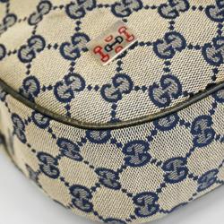 Gucci Shoulder Bag GG Canvas 145757 Navy Women's