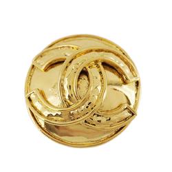 Chanel Brooch Coco Mark Circle GP Plated Gold 94P Women's