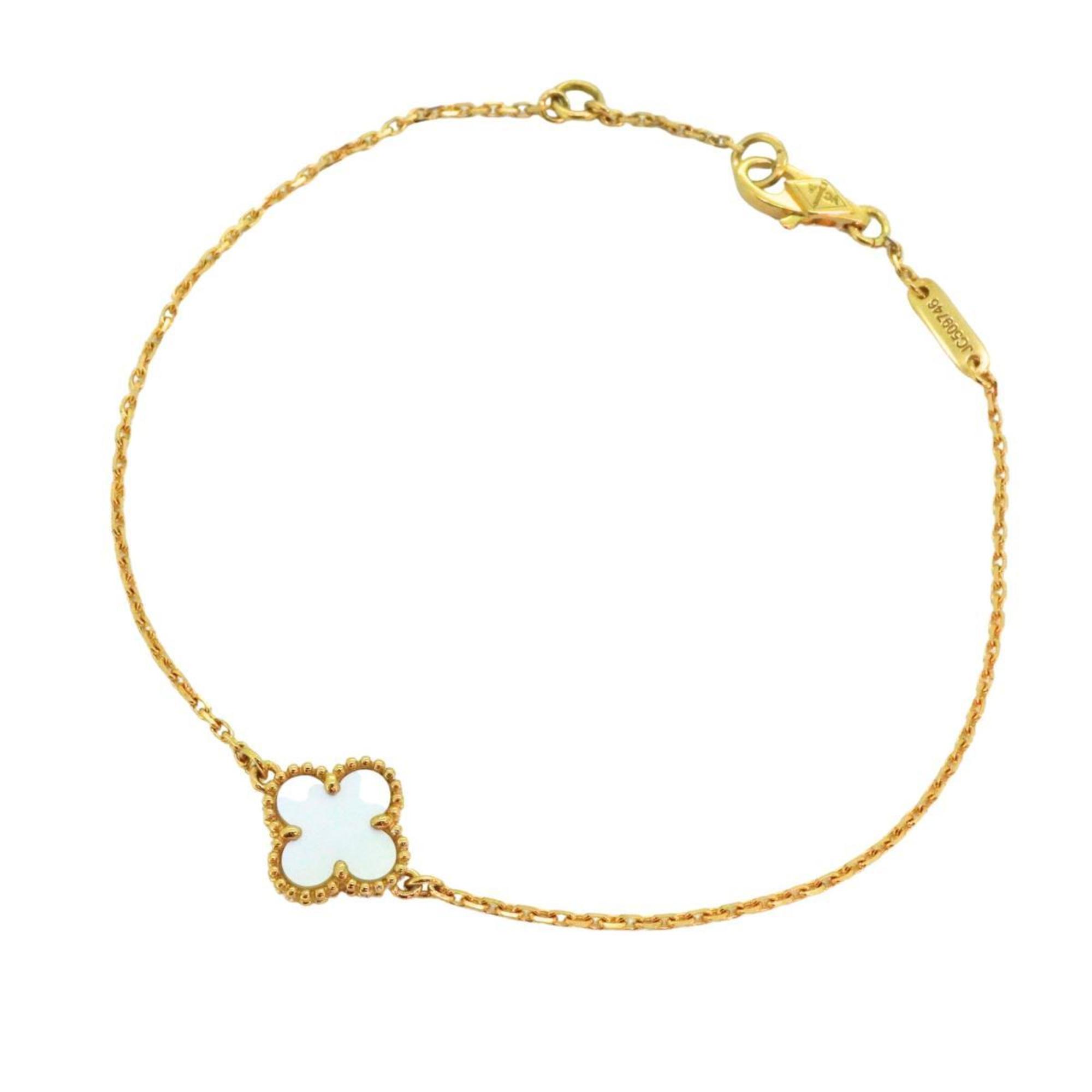 Van Cleef & Arpels Bracelet Sweet Alhambra Mother of Pearl K18YG Yellow Gold Women's