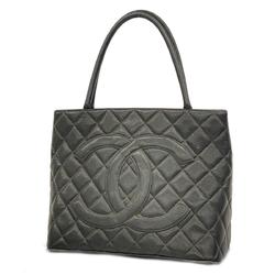 Chanel Tote Bag Reproduction Caviar Skin Black Women's