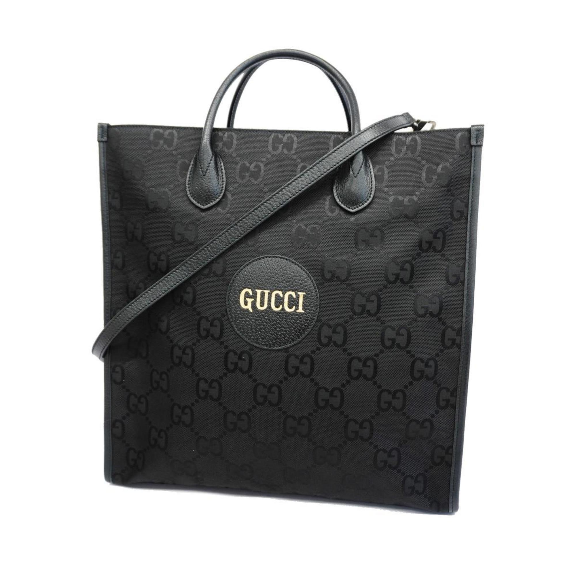 Gucci Tote Bag Off the Grid 630355 Nylon Canvas Black Men's