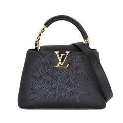 LOUIS VUITTON Capucines BB 2way Hand Shoulder Bag Taurillon Leather Black M24698 RFID