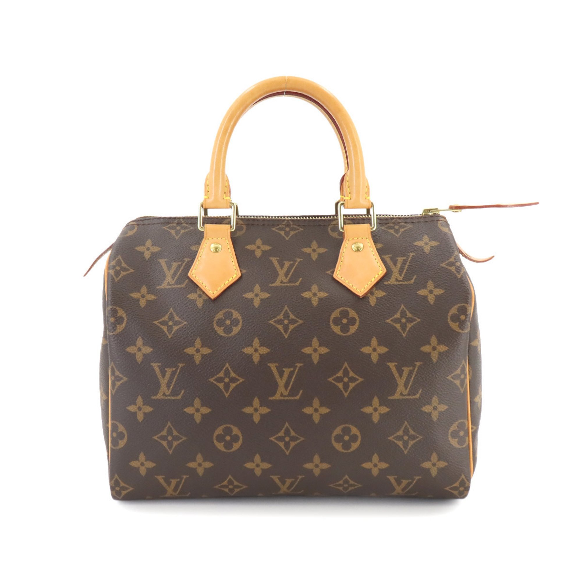 Louis Vuitton LOUIS VUITTON Monogram Speedy 25 Handbag Brown M41109 Gold Hardware