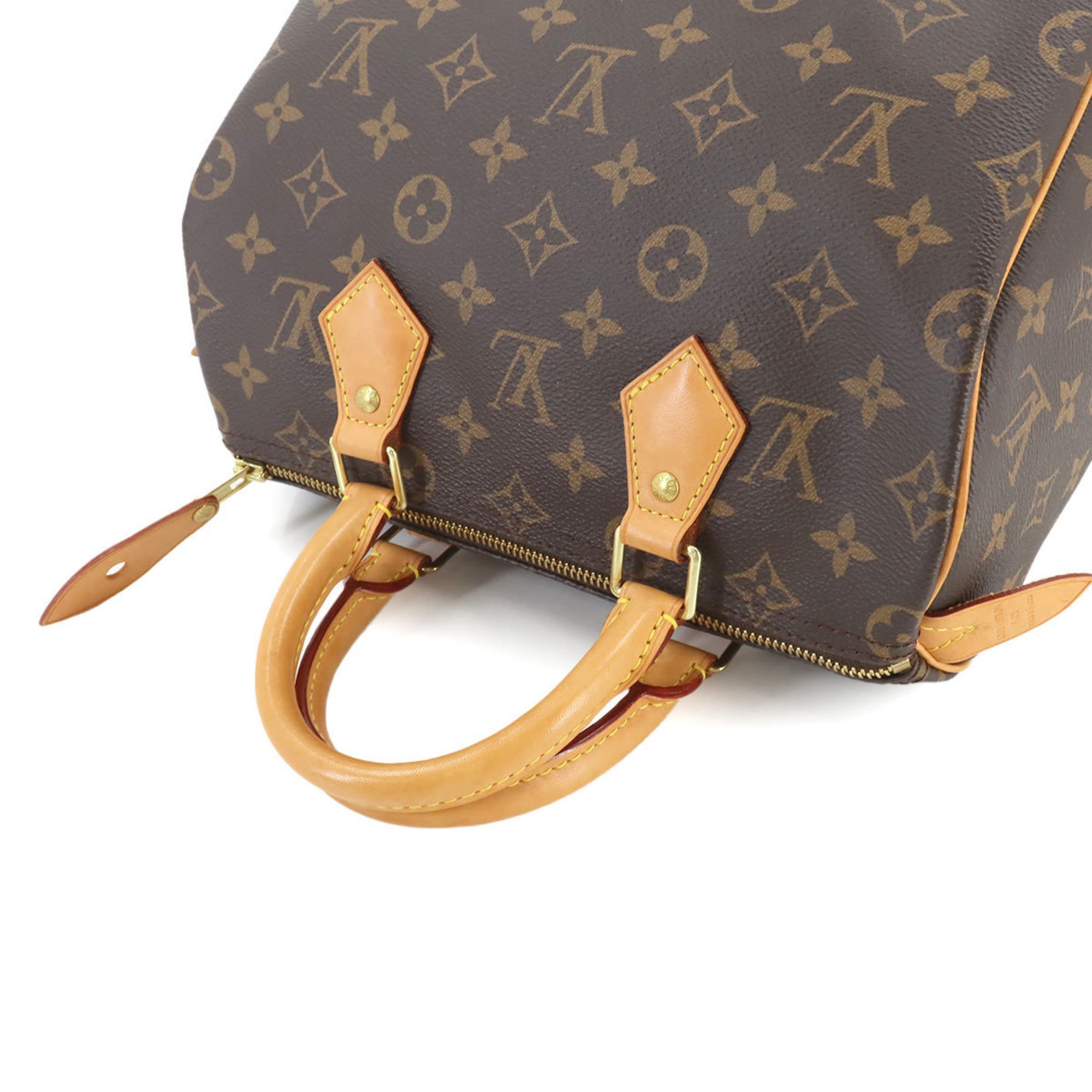 Louis Vuitton LOUIS VUITTON Monogram Speedy 25 Handbag Brown M41109 Gold Hardware