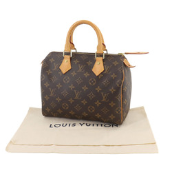 Louis Vuitton LOUIS VUITTON Monogram Speedy 25 Handbag Brown M41109 Gold Hardware