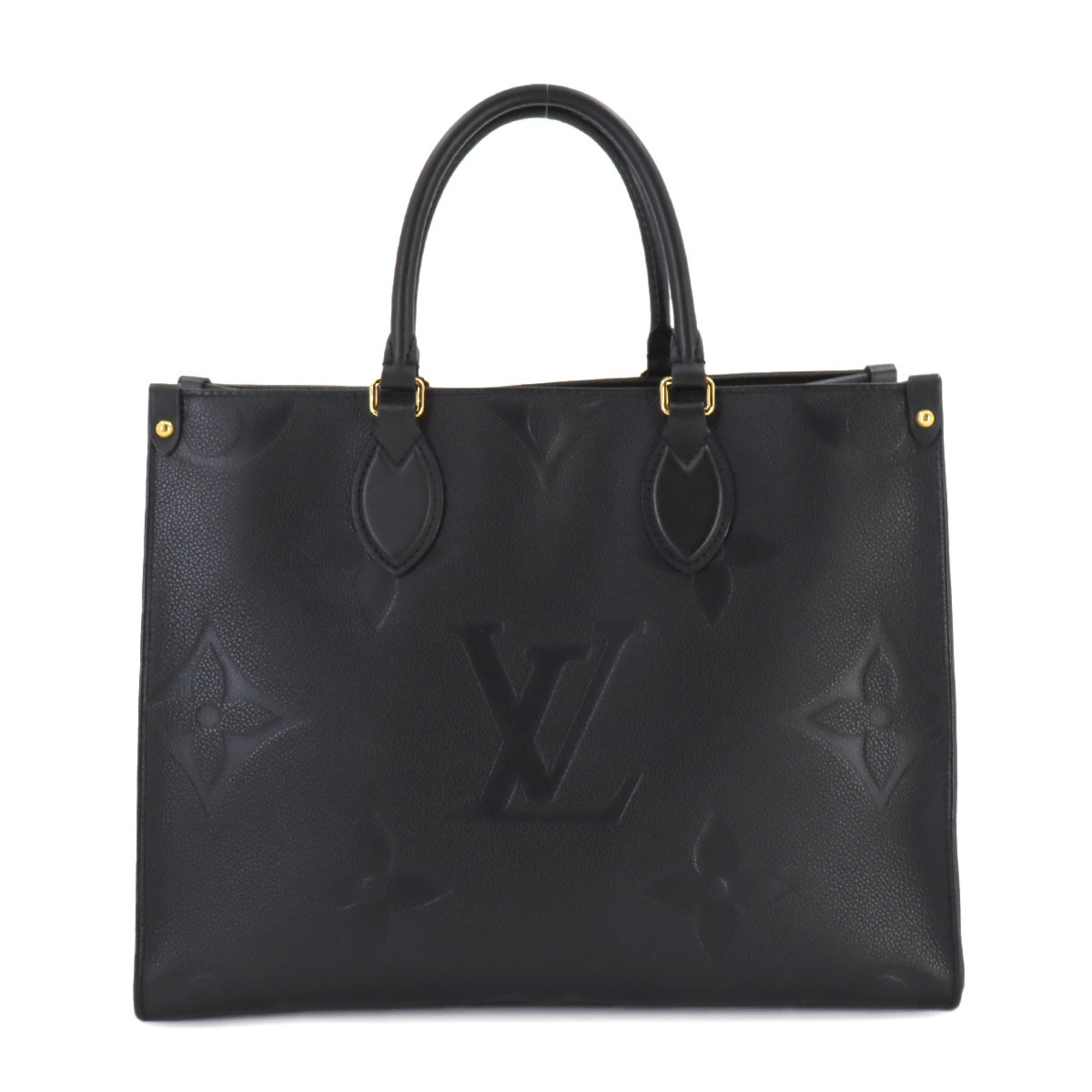 Louis Vuitton LOUIS VUITTON Monogram Empreinte On the Go MM 2way Tote Shoulder Bag Leather Noir M45595 RFID Onthego