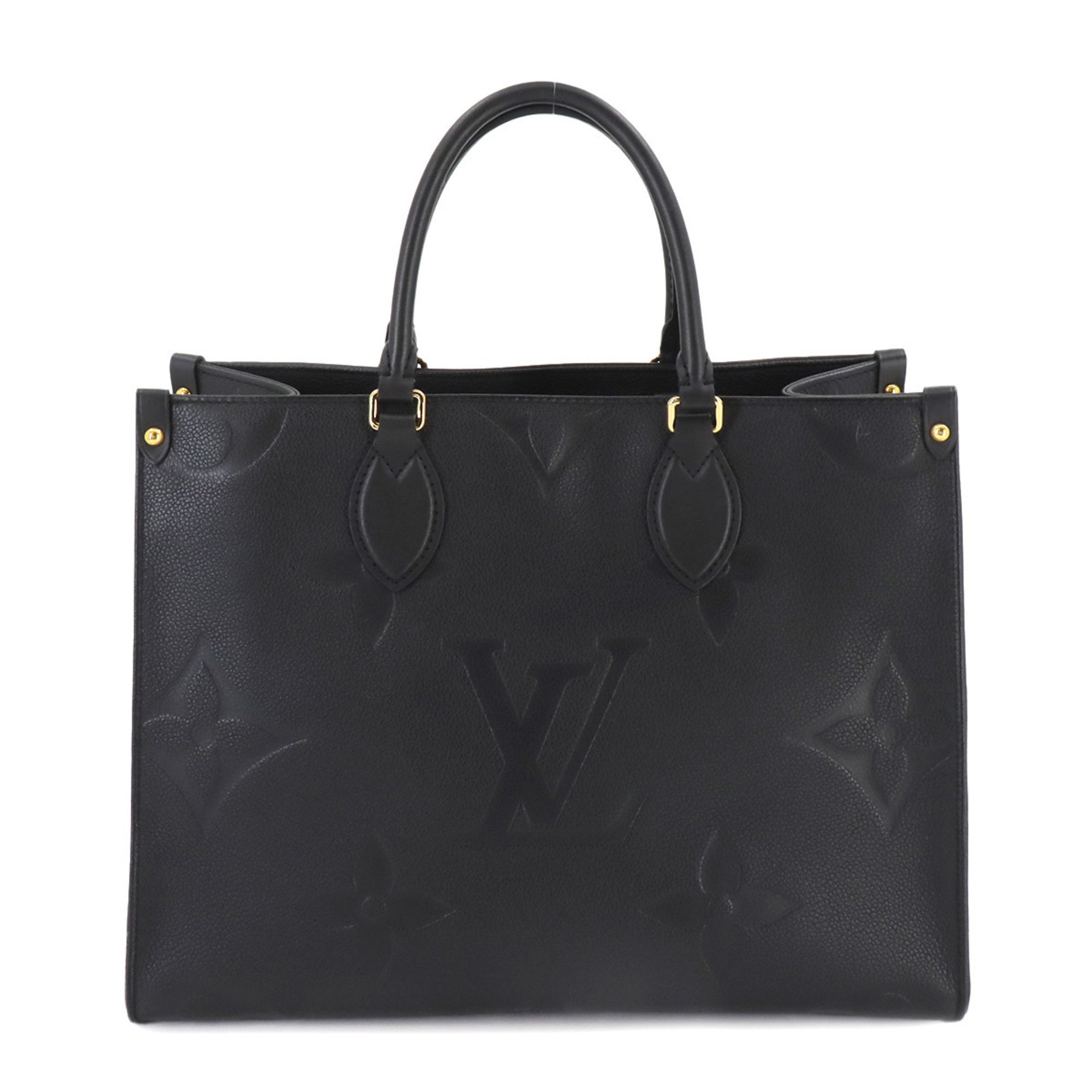 Louis Vuitton LOUIS VUITTON Monogram Empreinte On the Go MM 2way Tote Shoulder Bag Leather Noir M45595 RFID Onthego