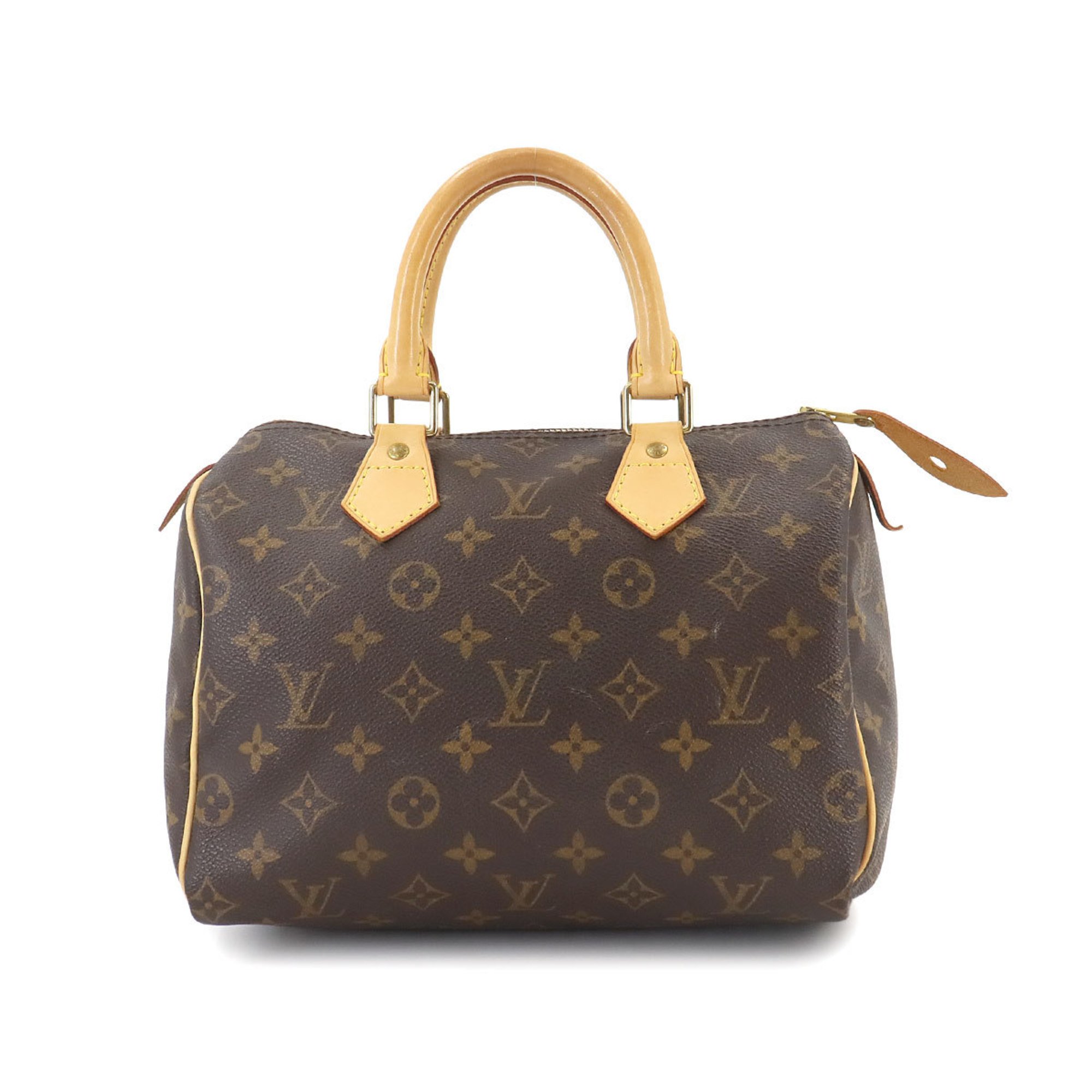 Louis Vuitton Monogram Speedy 25 Handbag Brown M41528 Gold Hardware