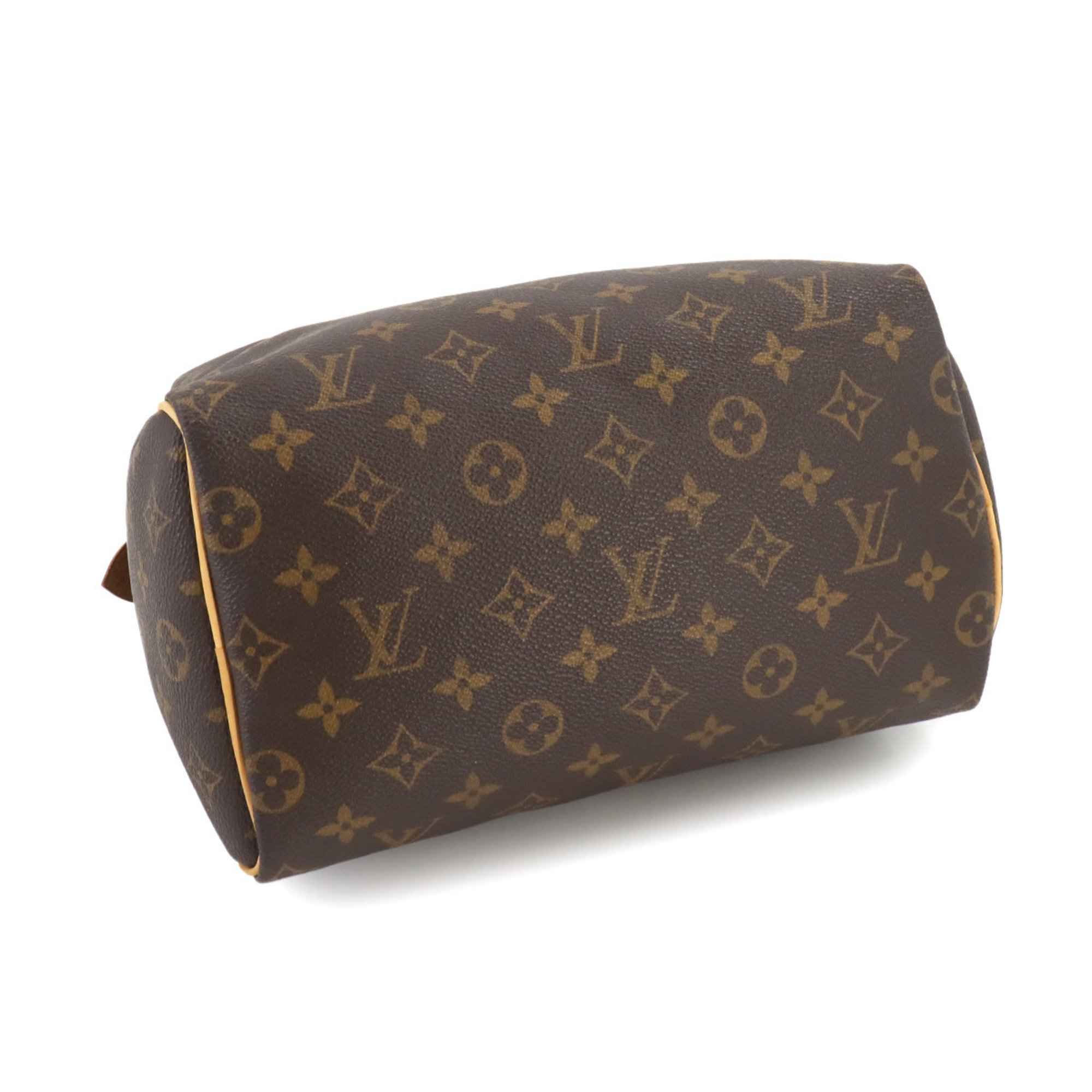 Louis Vuitton Monogram Speedy 25 Handbag Brown M41528 Gold Hardware