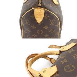 Louis Vuitton Monogram Speedy 25 Handbag Brown M41528 Gold Hardware