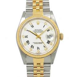 Rolex ROLEX Datejust Combi 16233G U-number Men's Watch 10P Diamond White K18YG Yellow Gold Automatic Self-winding