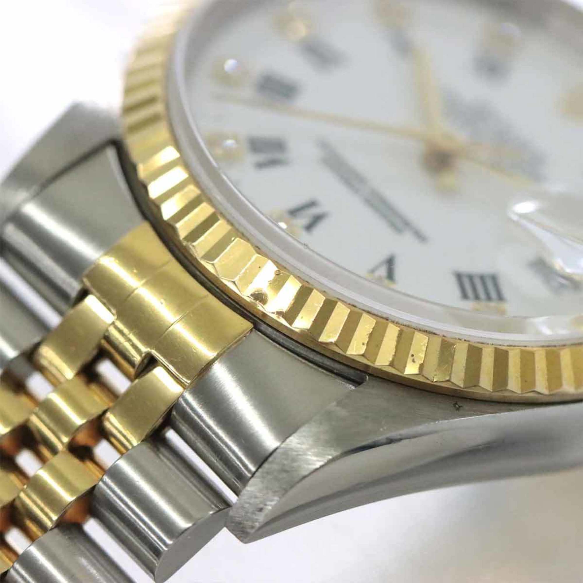 Rolex ROLEX Datejust Combi 16233G U-number Men's Watch 10P Diamond White K18YG Yellow Gold Automatic Self-winding