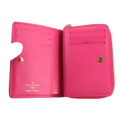 Louis Vuitton LOUIS VUITTON Nanogram Portefeuille Lou Bi-fold Wallet Leather Rose M82357 RFID