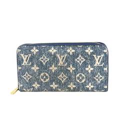 Louis Vuitton LOUIS VUITTON Monogram Jacquard Denim Zippy Wallet Round Long Blue M81226 RFID