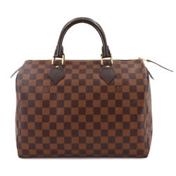 Louis Vuitton Damier Speedy 30 Handbag Ebene Brown N41531 Gold Hardware