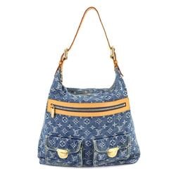 Louis Vuitton LOUIS VUITTON Monogram Denim Buggy GM Shoulder Bag Canvas Blue M95048