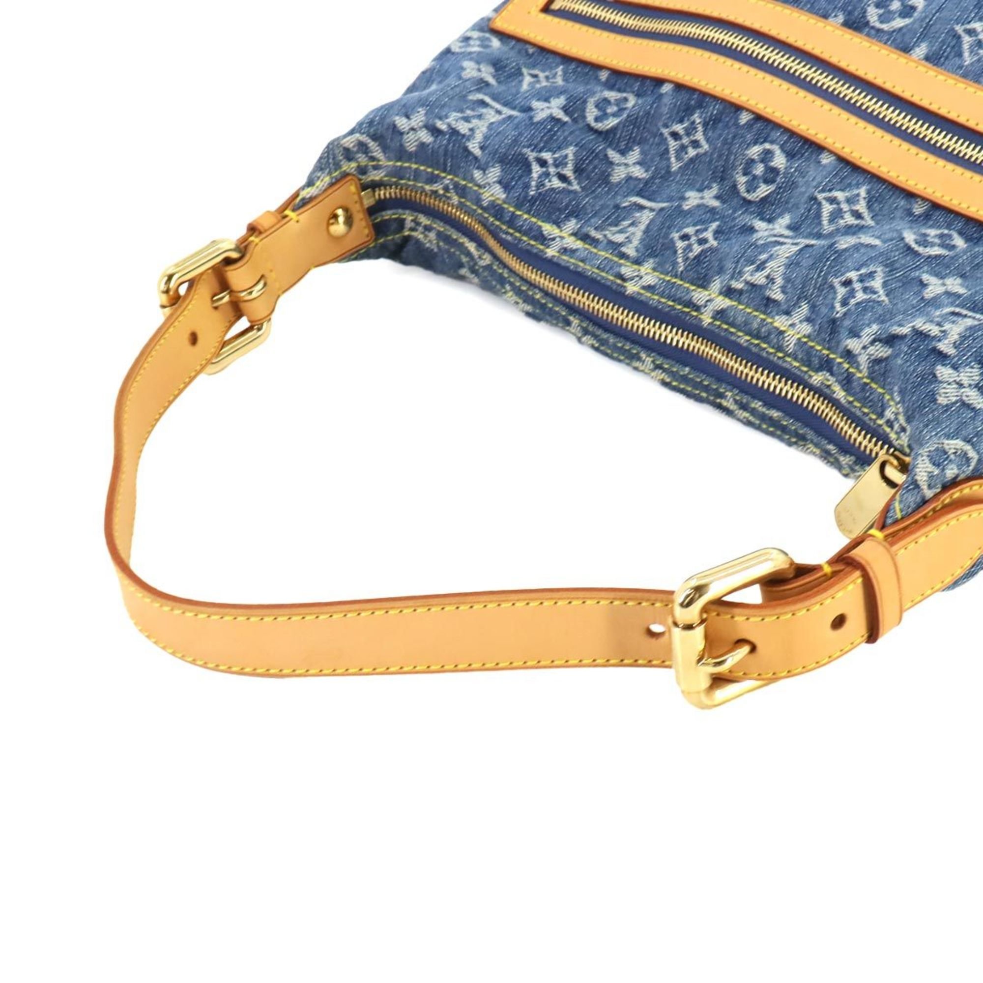 Louis Vuitton LOUIS VUITTON Monogram Denim Buggy GM Shoulder Bag Canvas Blue M95048