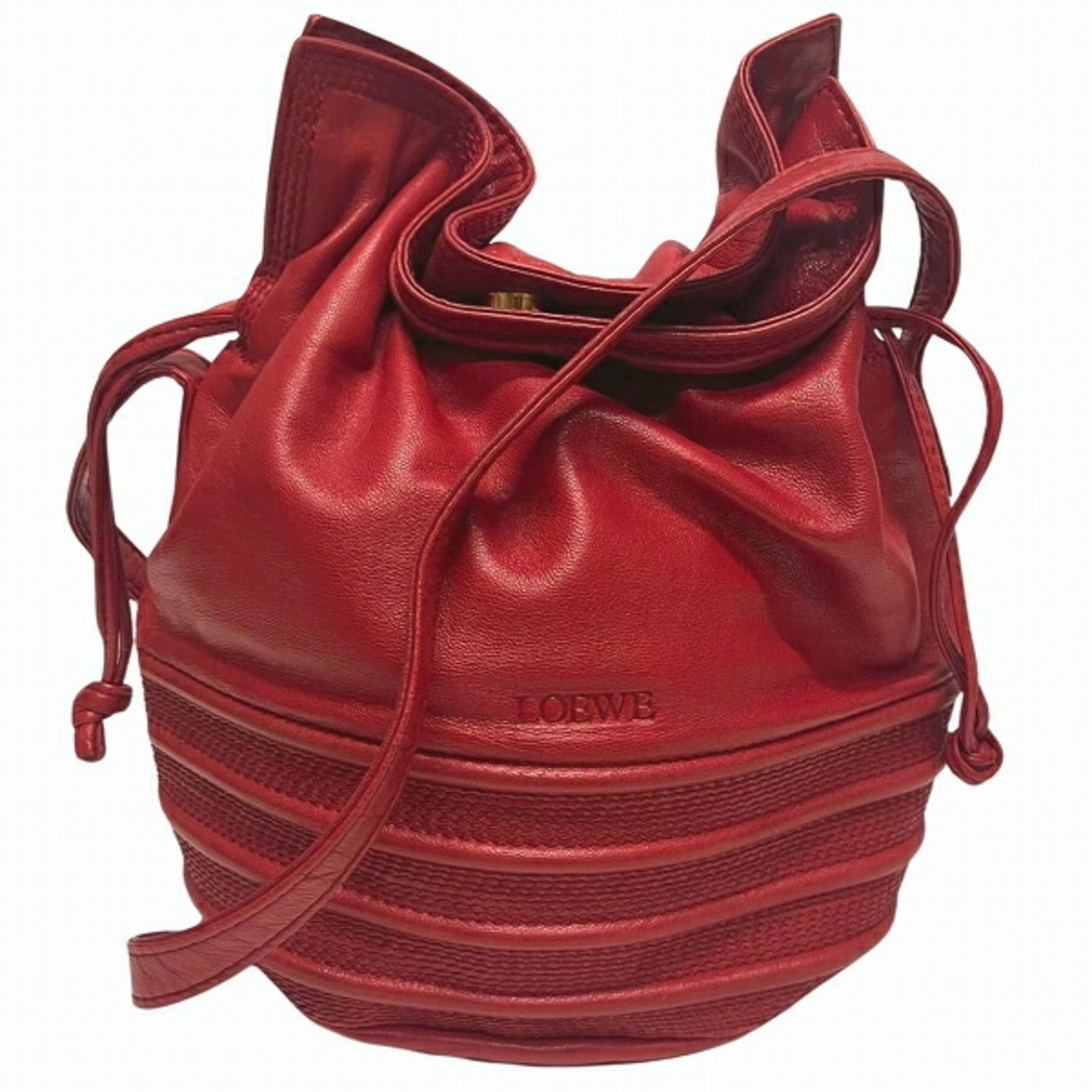 LOEWE nappa leather red bag shoulder for women