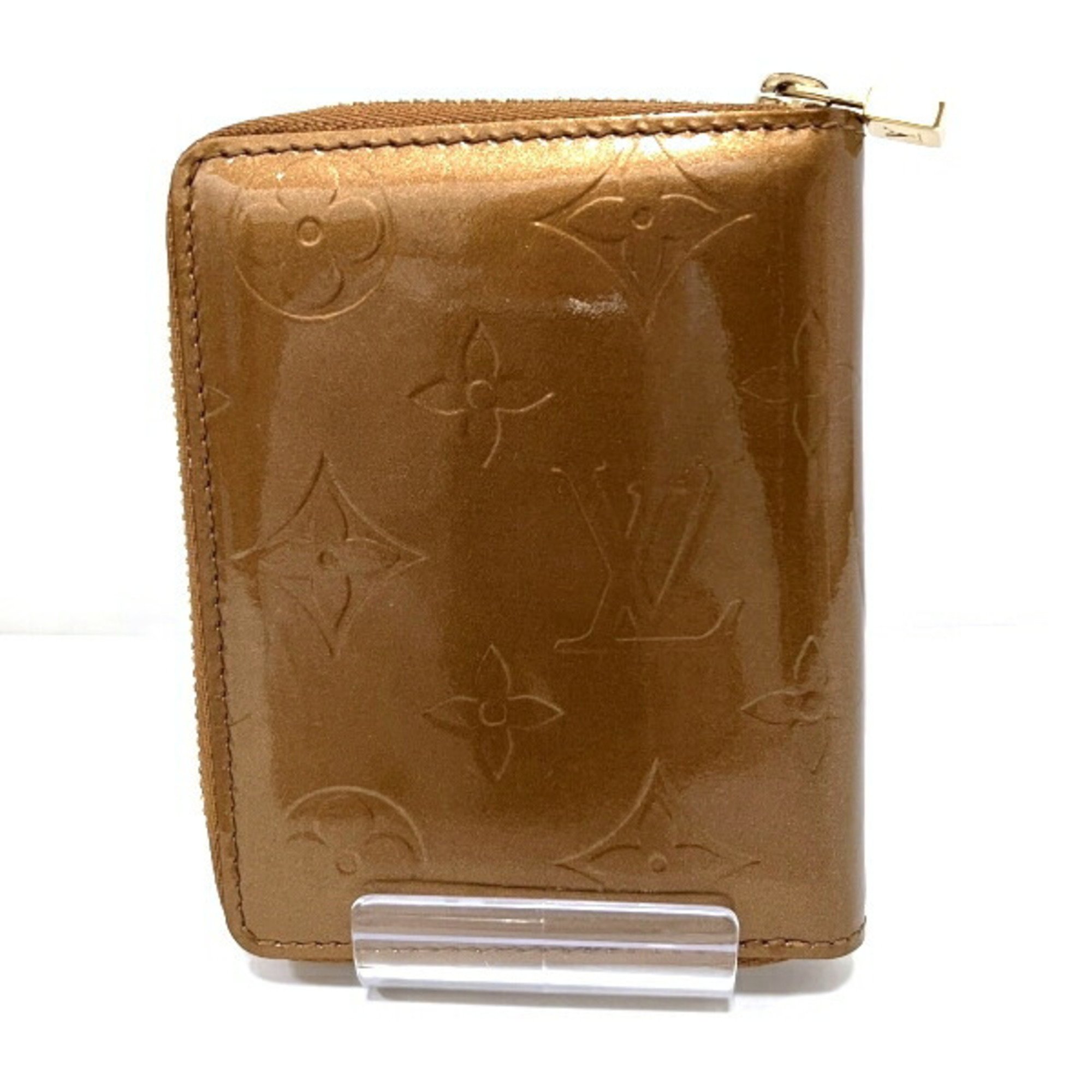 Louis Vuitton Monogram Vernis Bloom M91152 Round Bi-fold Wallet for Men and Women