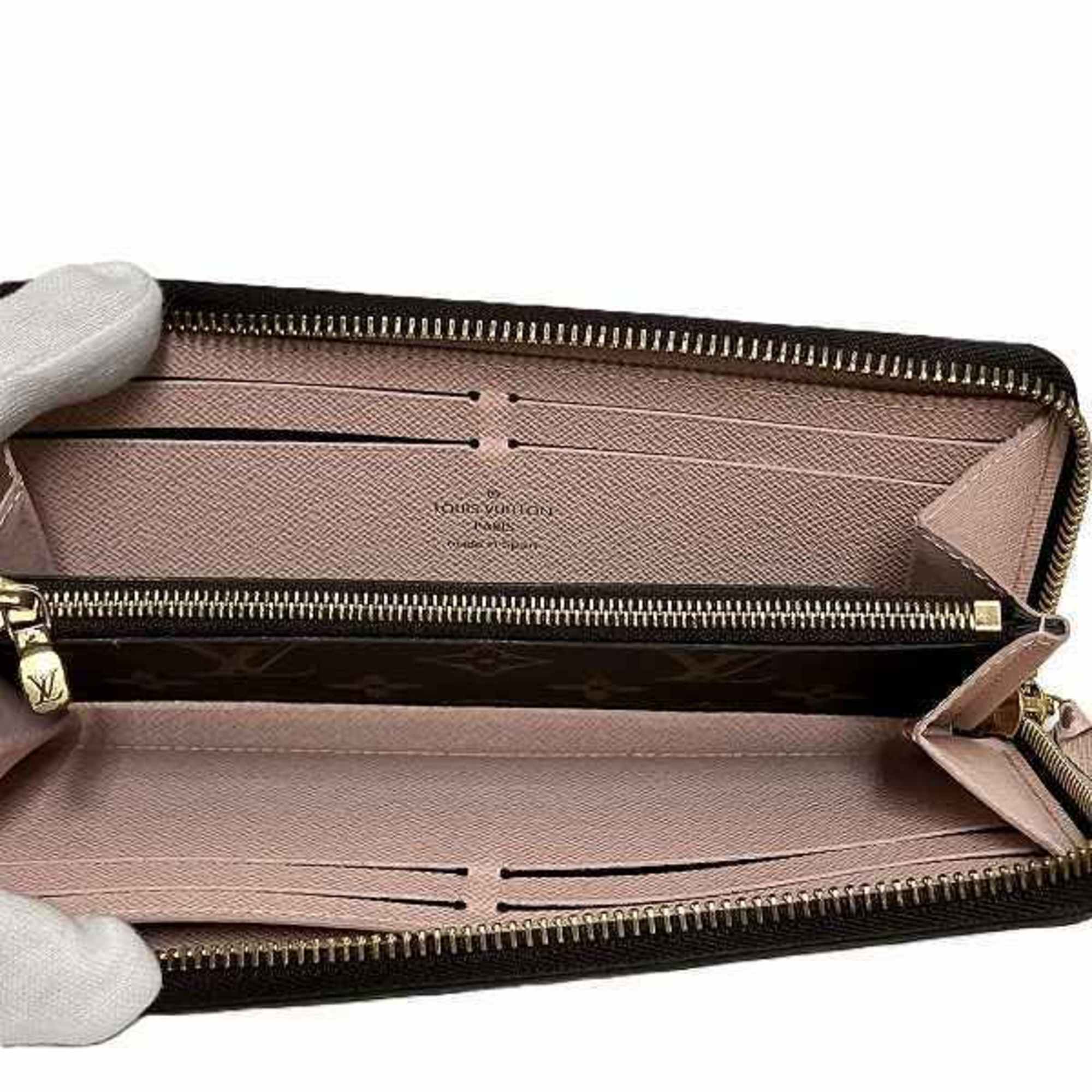 Louis Vuitton Monogram Portefeuille Clemence M61298 Round Long Wallet for Women