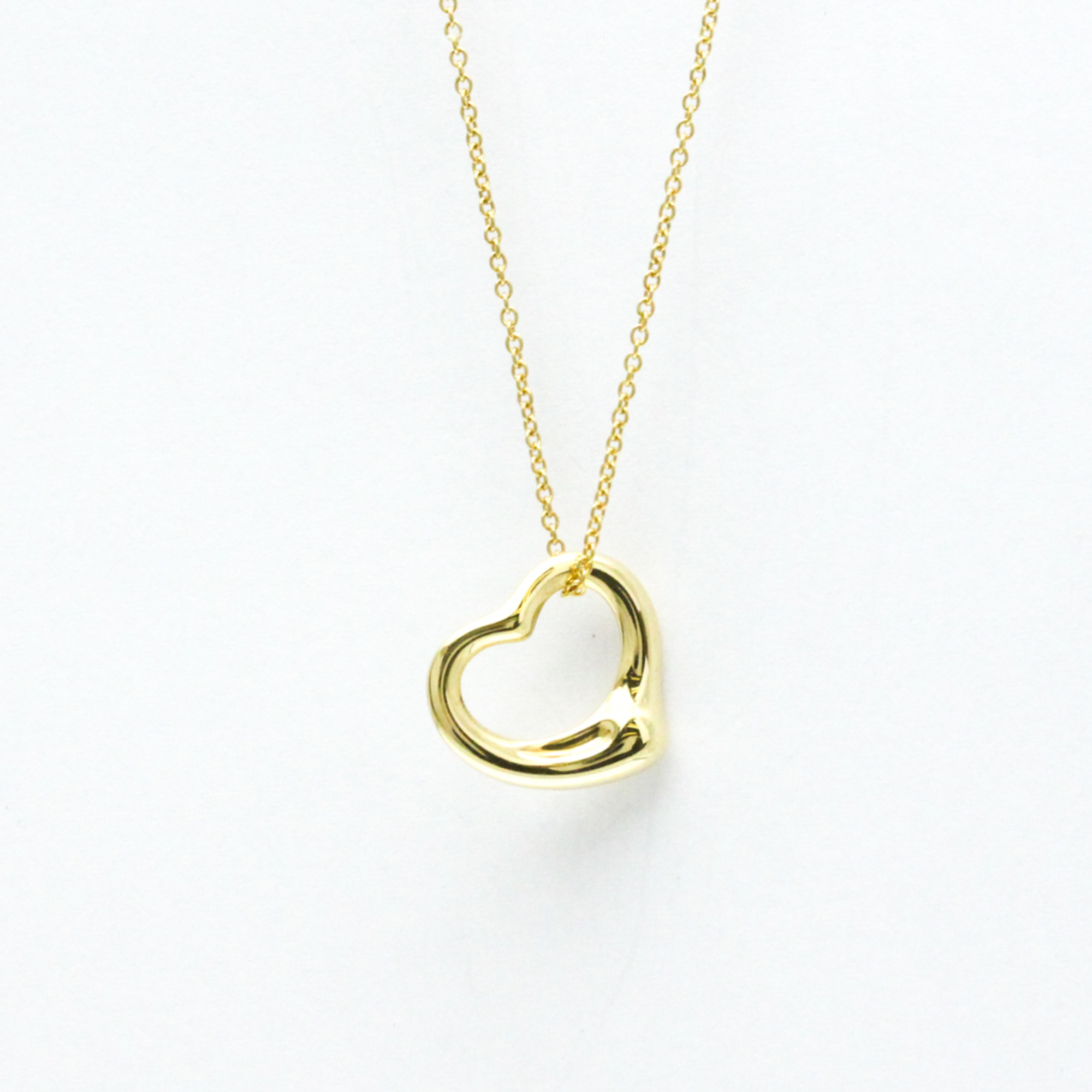 Tiffany Open Heart Yellow Gold (18K) No Stone Men,Women Fashion Pendant Necklace (Gold)