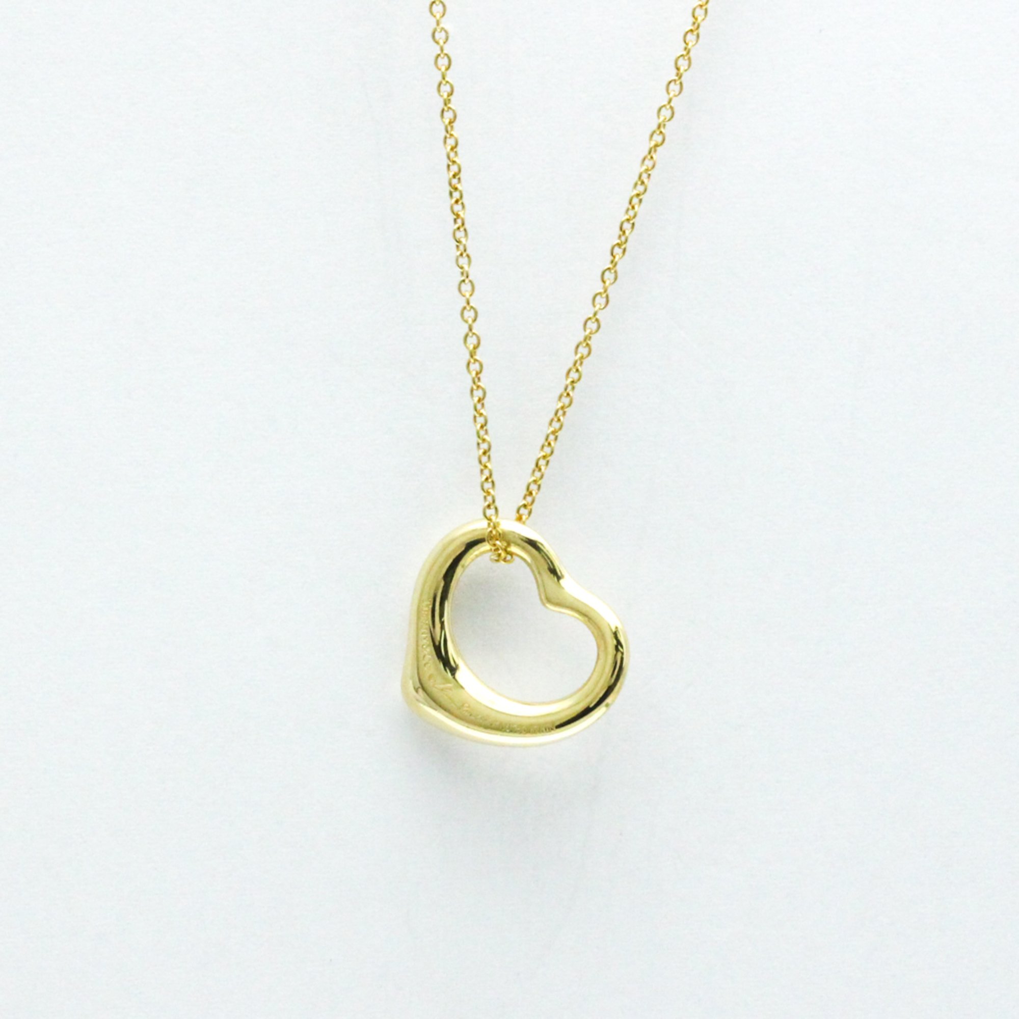 Tiffany Open Heart Yellow Gold (18K) No Stone Men,Women Fashion Pendant Necklace (Gold)