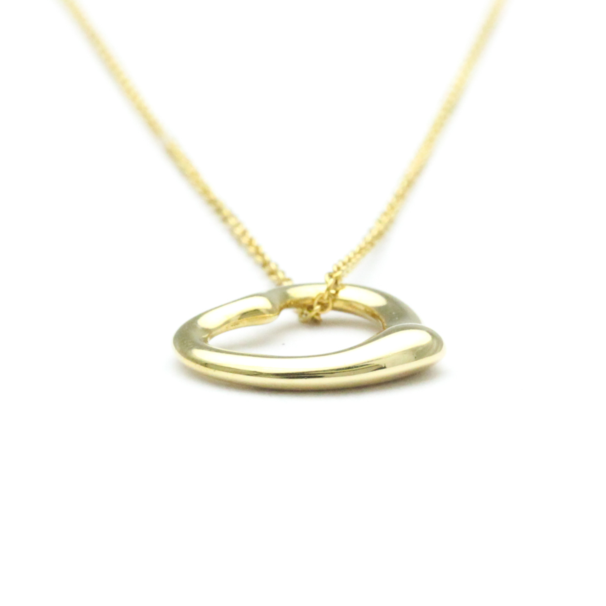 Tiffany Open Heart Yellow Gold (18K) No Stone Men,Women Fashion Pendant Necklace (Gold)