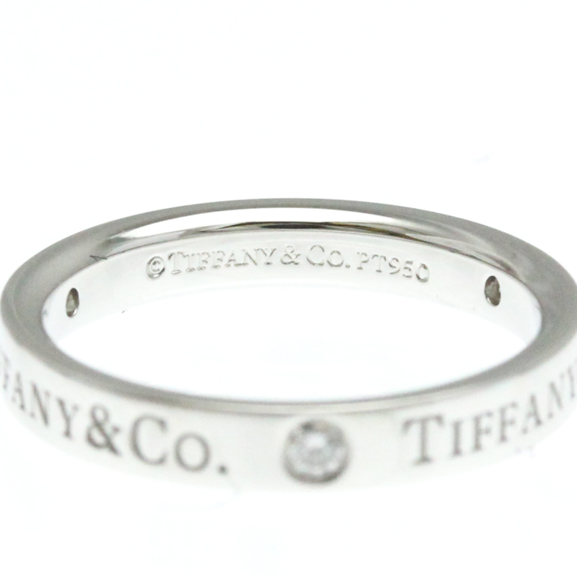 Tiffany Flat Band Ring Platinum Fashion Diamond Band Ring Silver