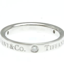 Tiffany Flat Band Ring Platinum Fashion Diamond Band Ring Silver