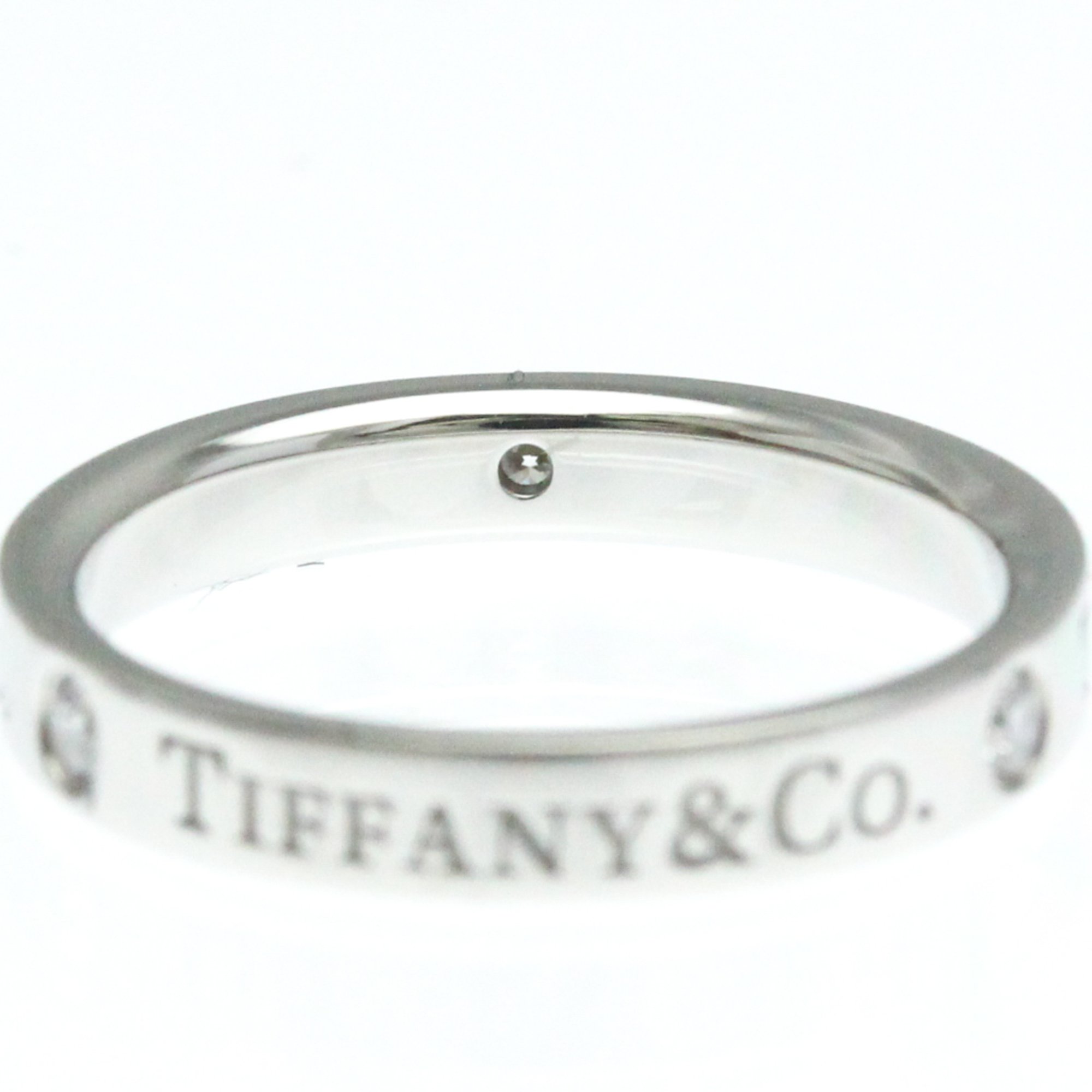 Tiffany Flat Band Ring Platinum Fashion Diamond Band Ring Silver