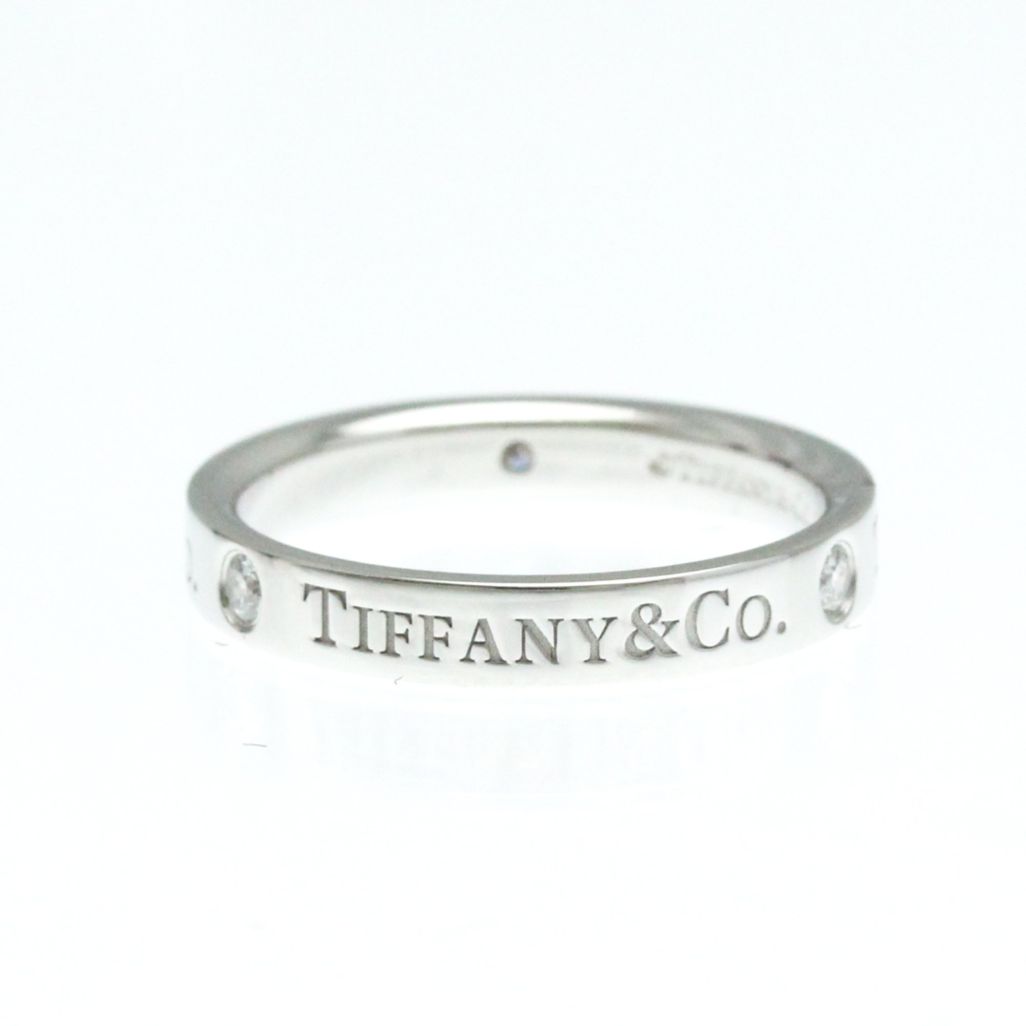 Tiffany Flat Band Ring Platinum Fashion Diamond Band Ring Silver