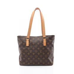 Louis Vuitton LOUIS VUITTON Cabas Piano Monogram Shoulder Bag Coated Canvas Leather Women's Brown M51148