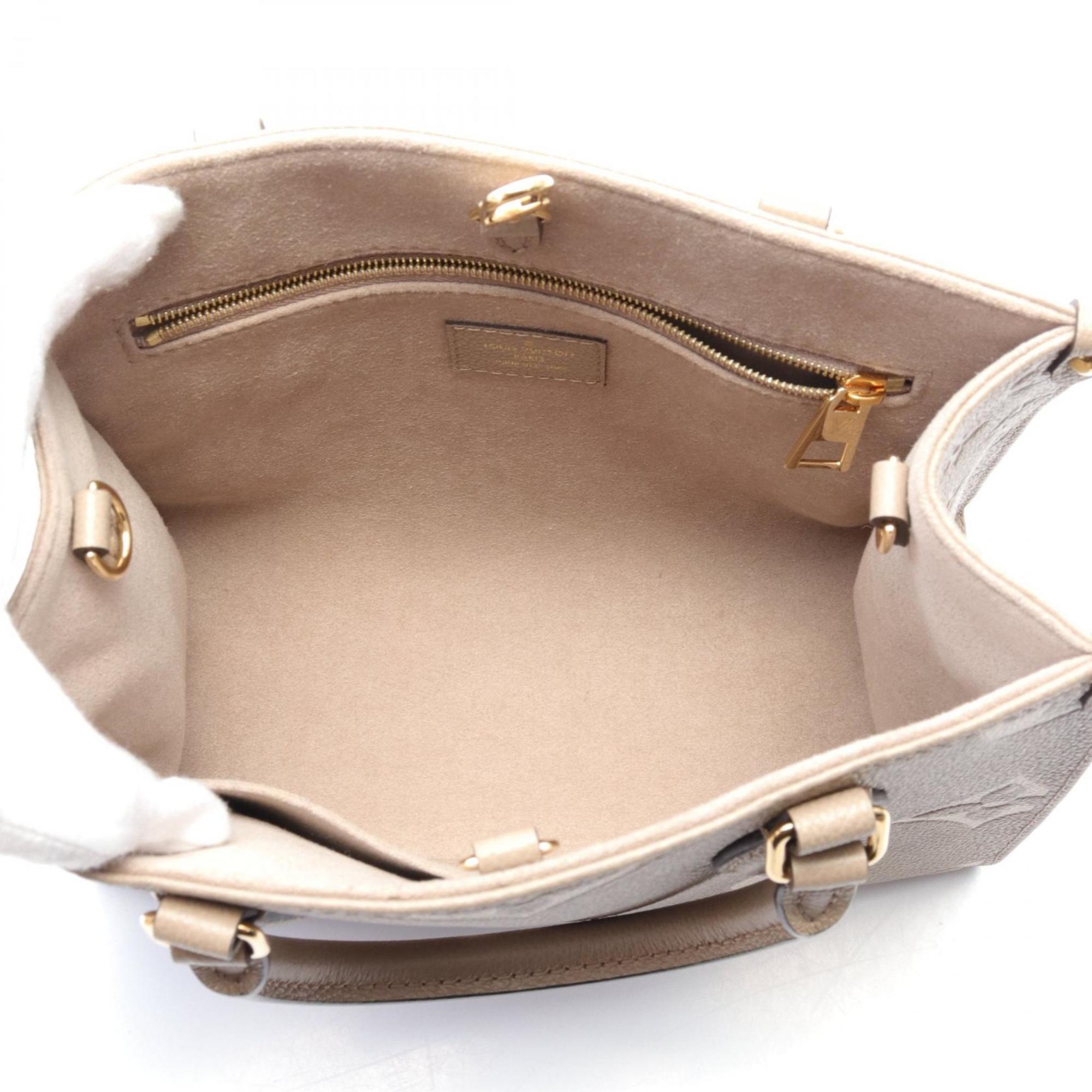 LOUIS VUITTON On the Go PM Handbag Bag Leather Monogram Empreinte Women's Beige Ivory M45779