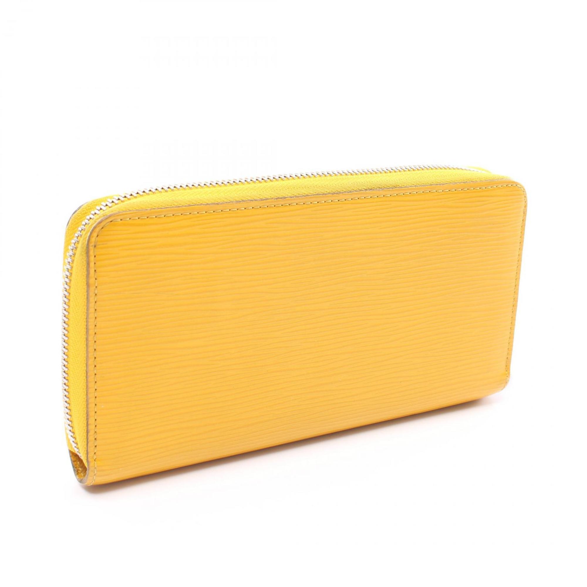 Louis Vuitton Epi Mimosa Zippy Wallet, Round Long Leather, Women's, Yellow, M81229