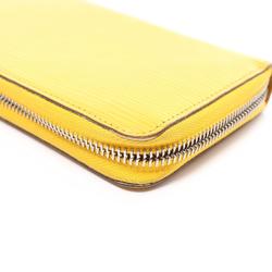 Louis Vuitton Epi Mimosa Zippy Wallet, Round Long Leather, Women's, Yellow, M81229