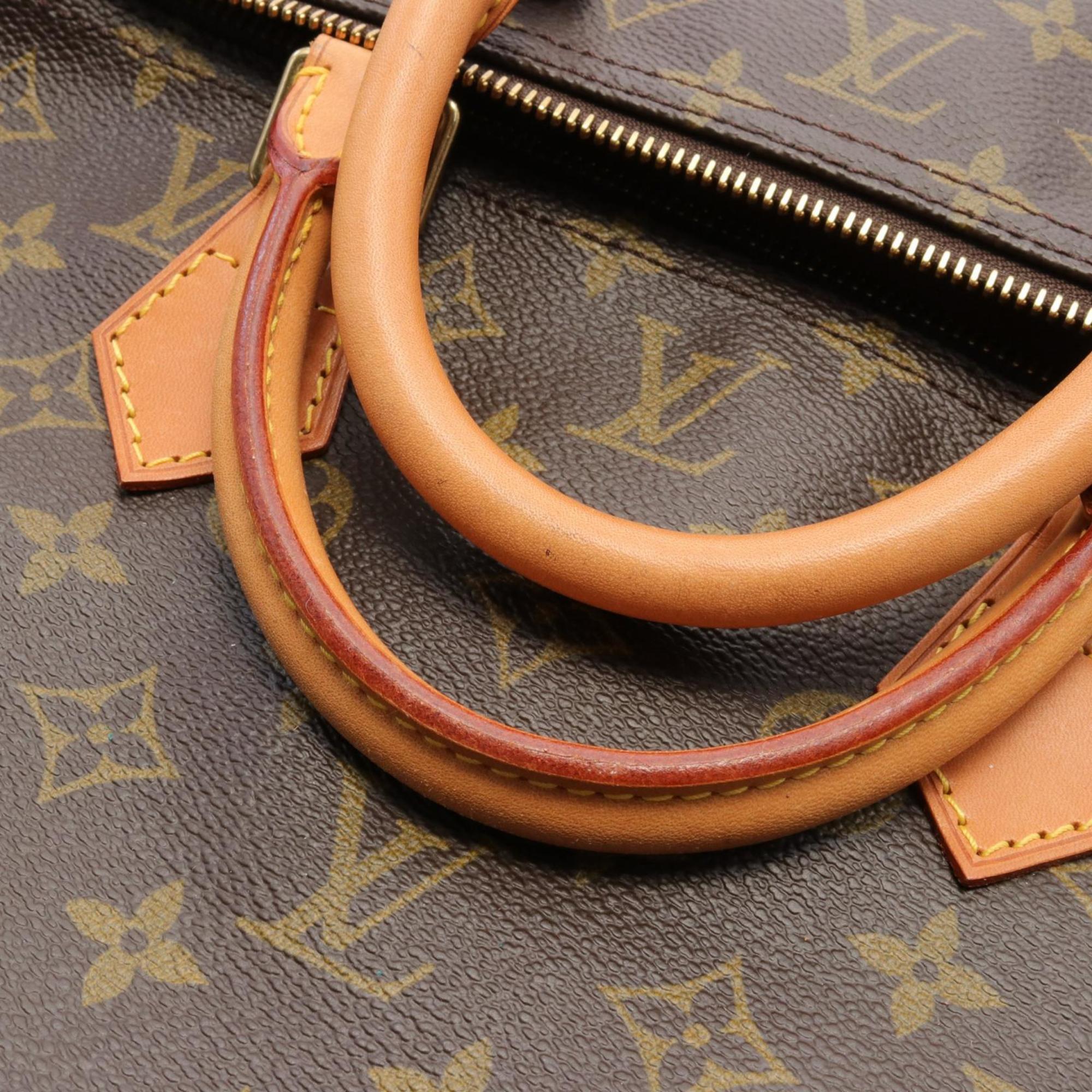 Louis Vuitton Speedy 40 Handbag Bag Coated Canvas Leather Monogram Women's Brown M41522