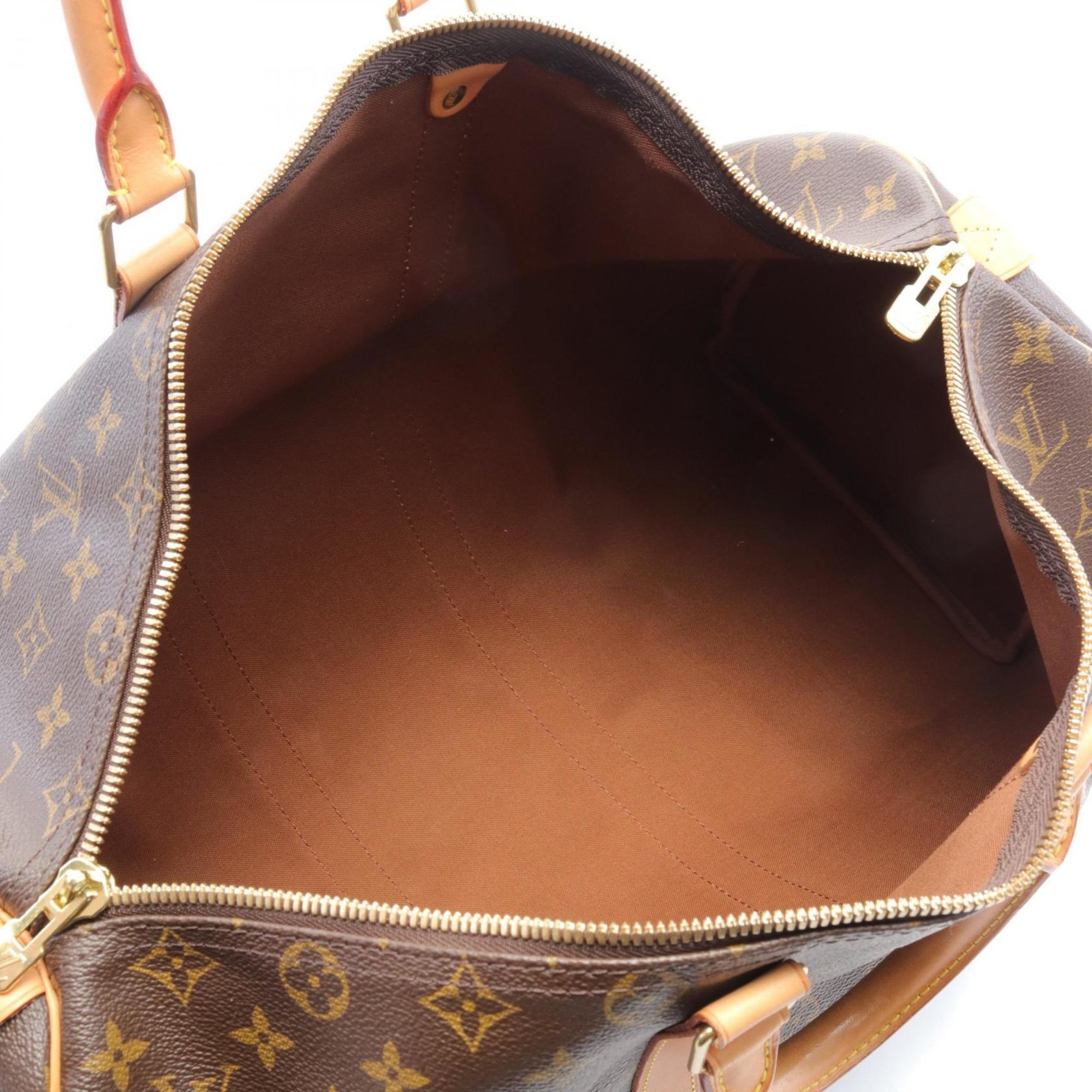 Louis Vuitton LOUIS VUITTON Keepall 45 Monogram Boston Bag Coated Canvas Leather Men's Women's Brown M41428