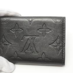 LOUIS VUITTON Discovery Compact Wallet Monogram Shadow Tri-fold Leather Men's Black M67631