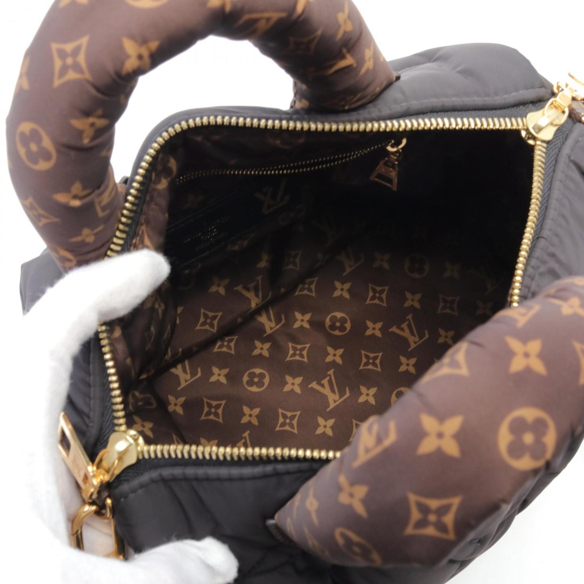 Louis Vuitton Speedy Bandouliere 25 LV Pillow Noir Handbag Bag Nylon Coated Canvas Women's Black Brown M59008