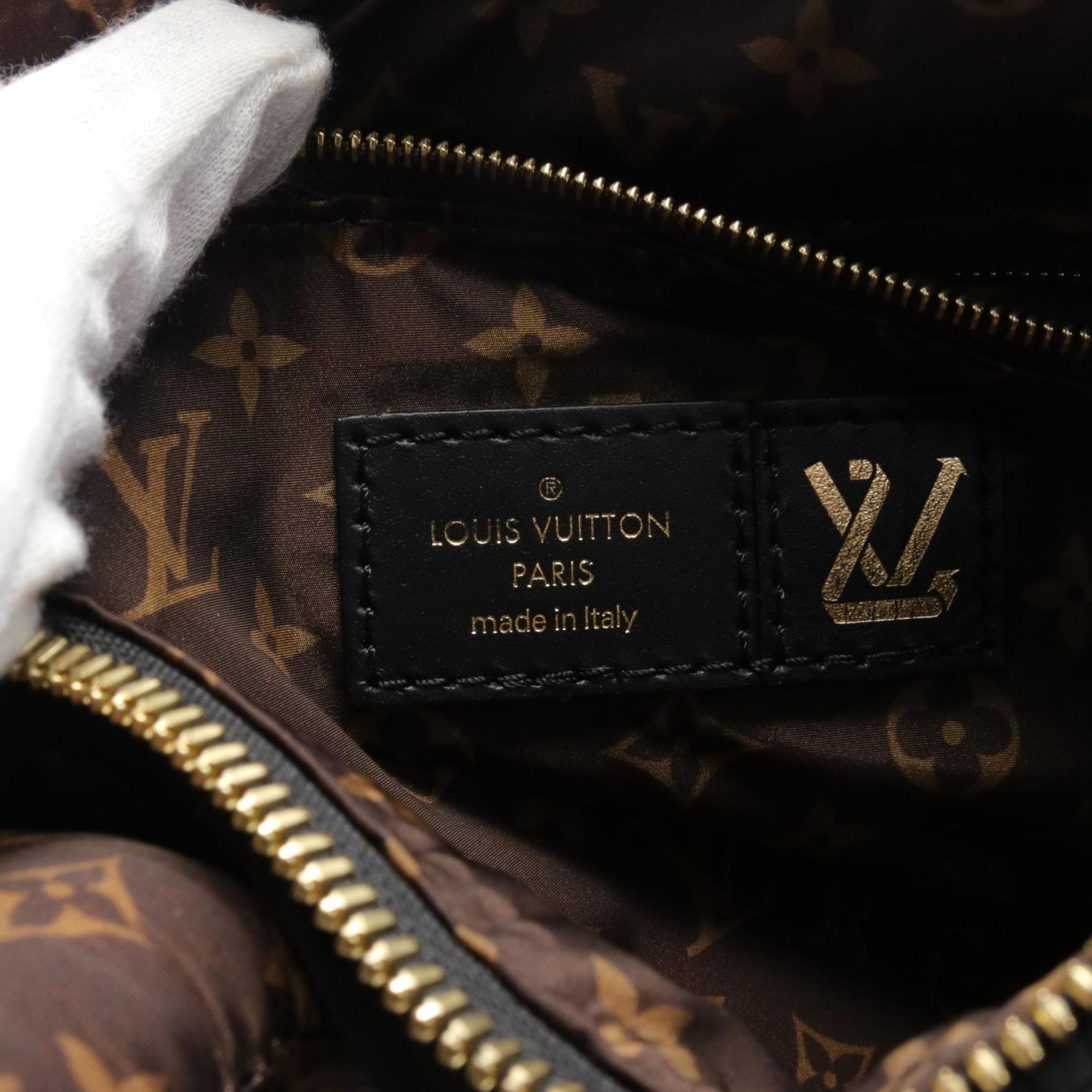 Louis Vuitton Speedy Bandouliere 25 LV Pillow Noir Handbag Bag Nylon Coated Canvas Women's Black Brown M59008