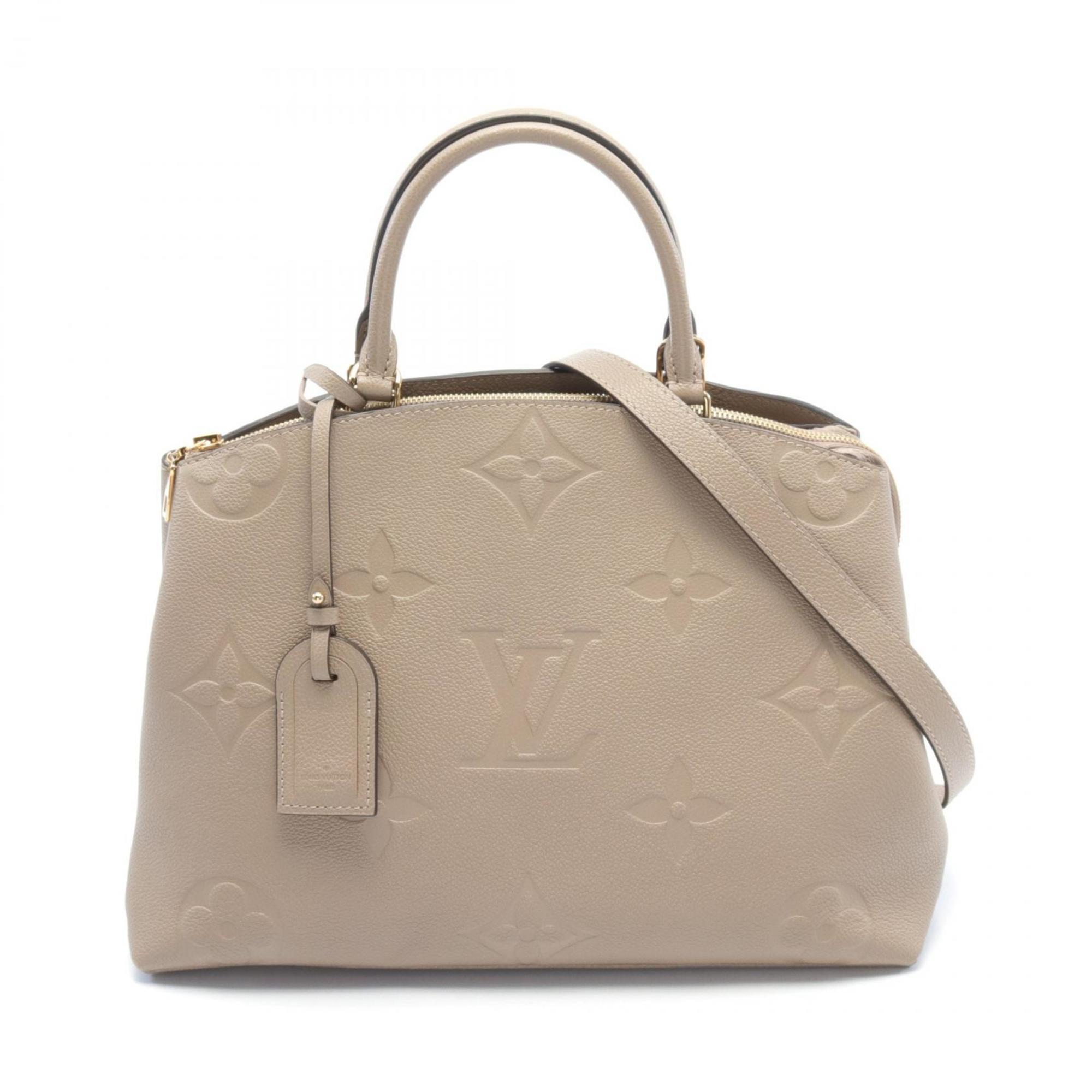 LOUIS VUITTON Grand Palais MM Handbag Bag Leather Monogram Empreinte Women's Beige M45833